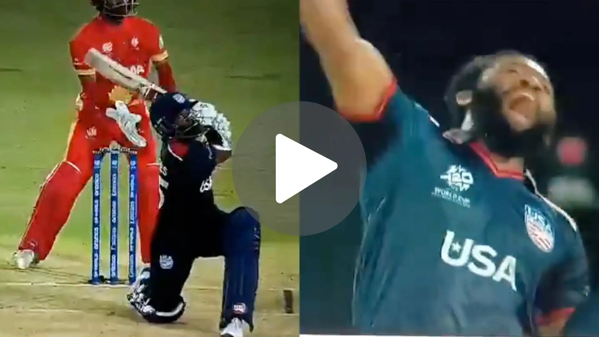 [Watch] Aaron Jones Roars Like Virat Kohli As As He Finishes It With A Dhoni-esque Six Vs Canada